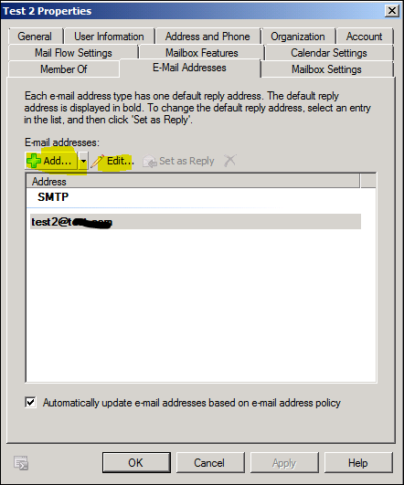 Kwade trouw auteur Denken Question:How To Add, Edit And Remove Email Address In Exchange Server 2010  – Learn Azure and IaC