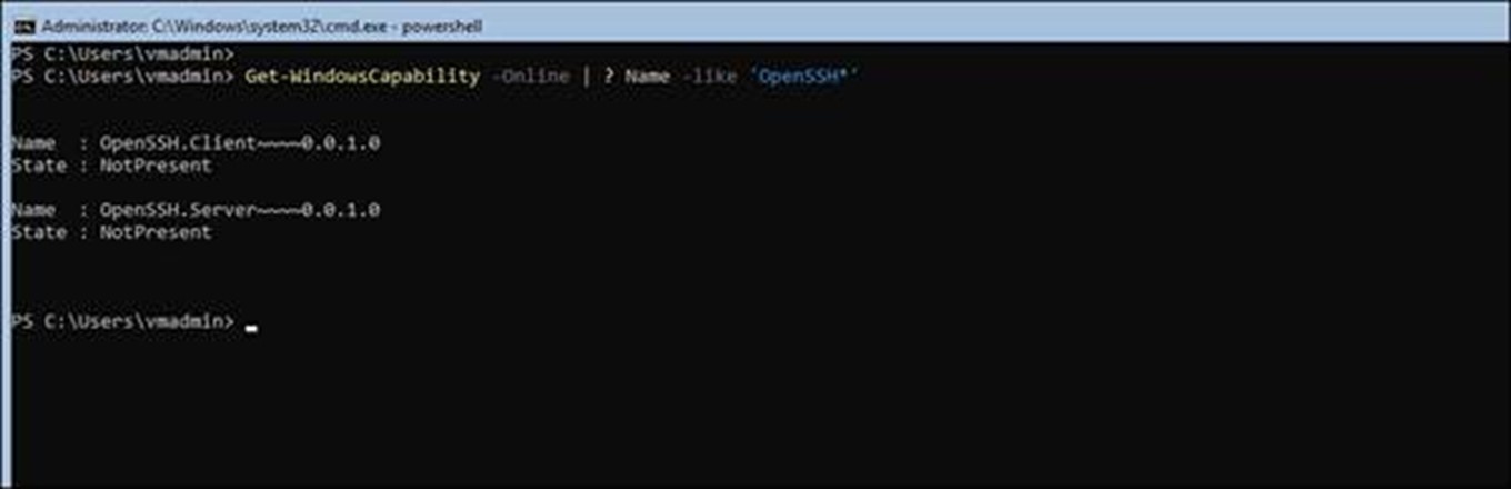 madlavning specificere Klinik How To Install OpenSSH On Windows Server 2016 1709 – Learn Azure and IaC